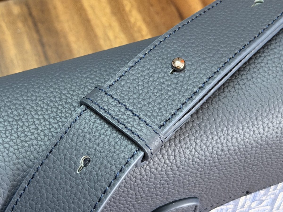 Dior Saddle Messenger Bag (Light Blue Oblique Jacquard) - Image 3