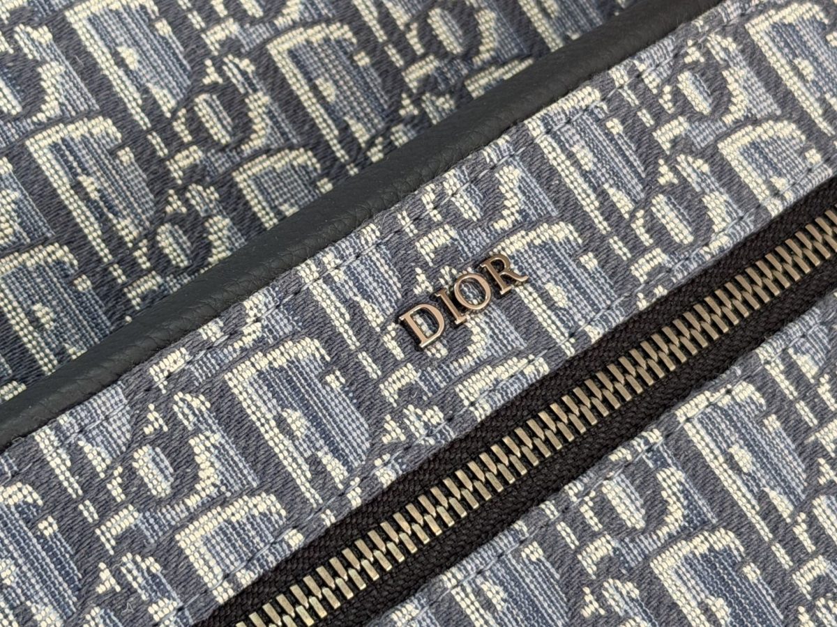 Dior Rider Backpack (Light Blue Oblique Jacquard) - Image 5