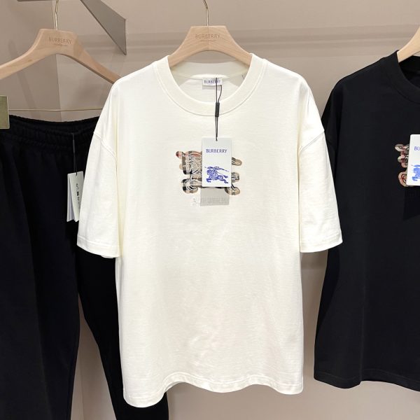 Burberry 2025SS EKD Checked Cotton T-shirt