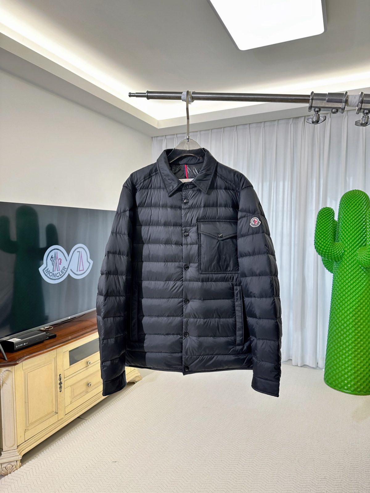 Moncler Tenibres Lightweight Down Shirt Jacket - Image 1