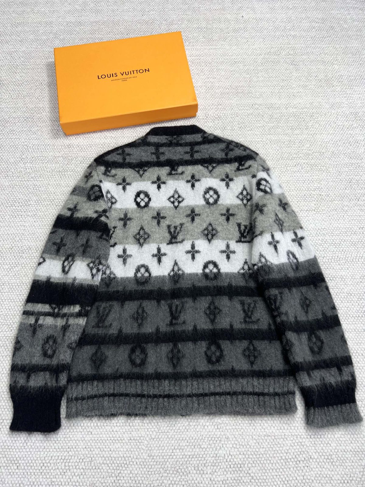 Louis Vuitton Monogram Jacquard Mohair Cardigan - Image 5