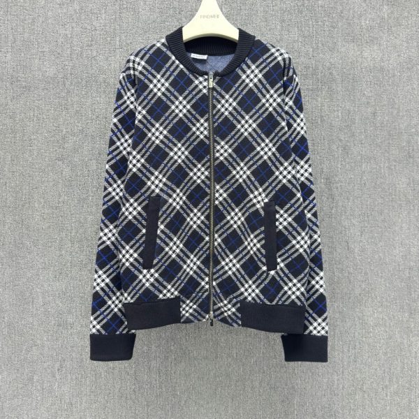 Burberry 2025 Fall/Winter Check Wool-Blend Bomber Jacket