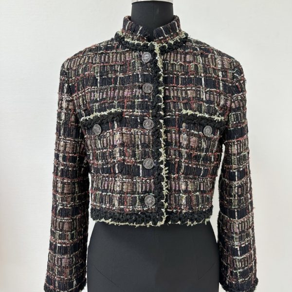 CHANEL CC25A Atelier Tweed Cropped Jacket