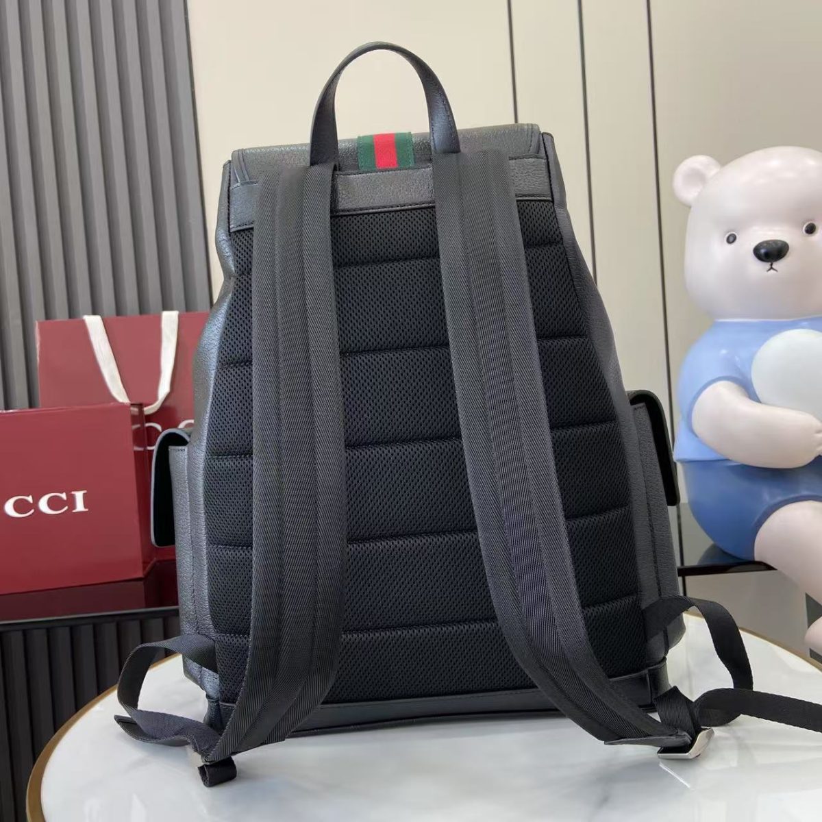 Gucci Ophidia GG Backpack | Classic Web & Leather Trim Collection - Image 3