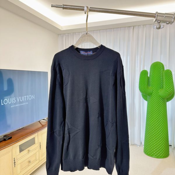 Louis Vuitton MONOGRAM Cotton Crewneck Knit (Allover Jacquard Edition)