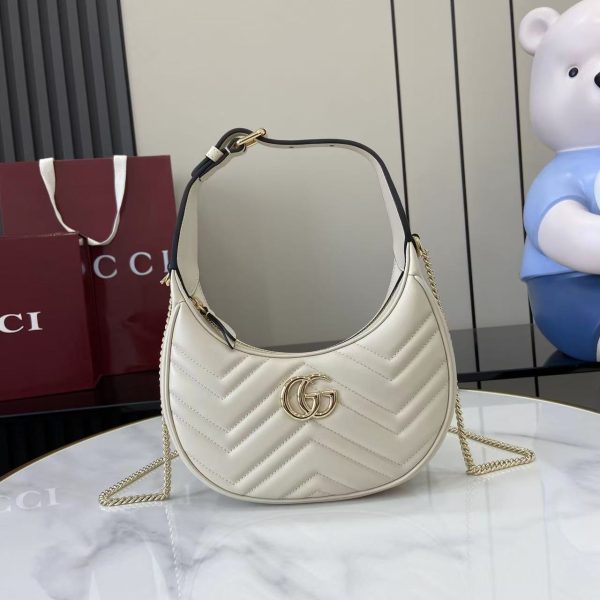 Gucci GG Marmont Small Shoulder Bag | New White Leather Design