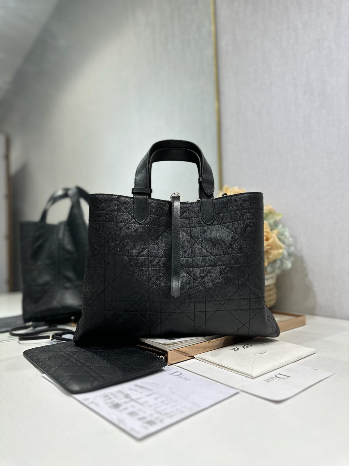 Dior Toujours Bag (Large, Black Goatskin) - Image 4