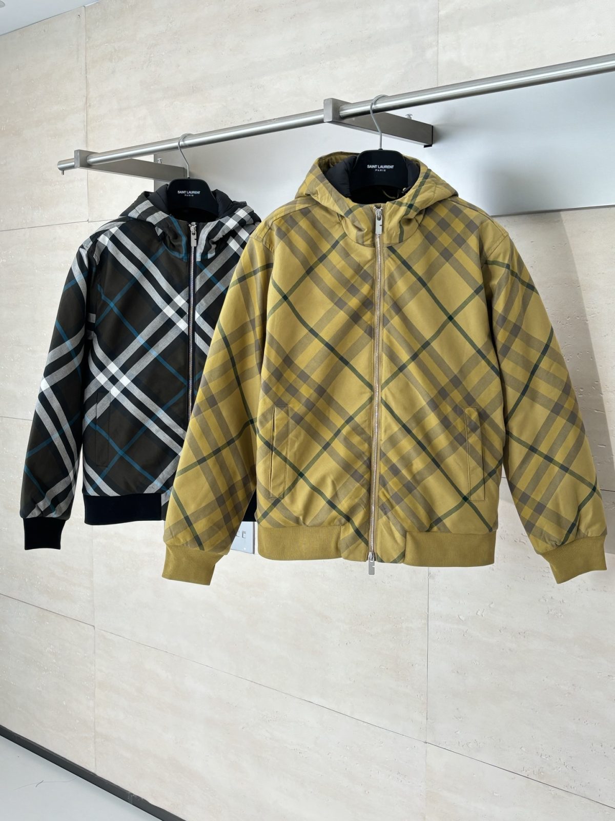 Burberry 2025 Fall/Winter Diagonal Check Quilted Cotton Jacket - Image 2