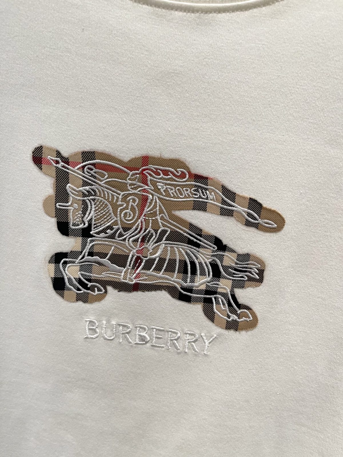Burberry 2025SS EKD Checked Cotton T-shirt - Image 3