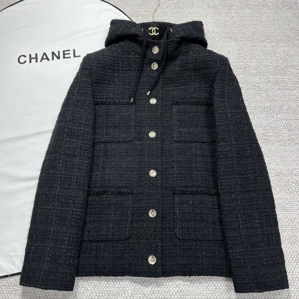 CC25B Hooded Black Outerwear
