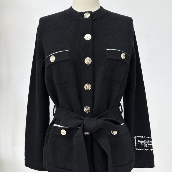 CC25B Belted Cashmere Cardigan