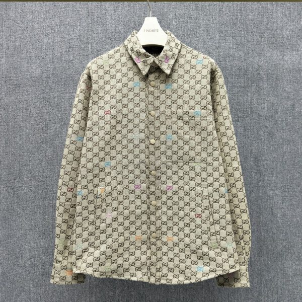 Gucci 2025FW GG Jacquard Cotton Overshirt Jacket