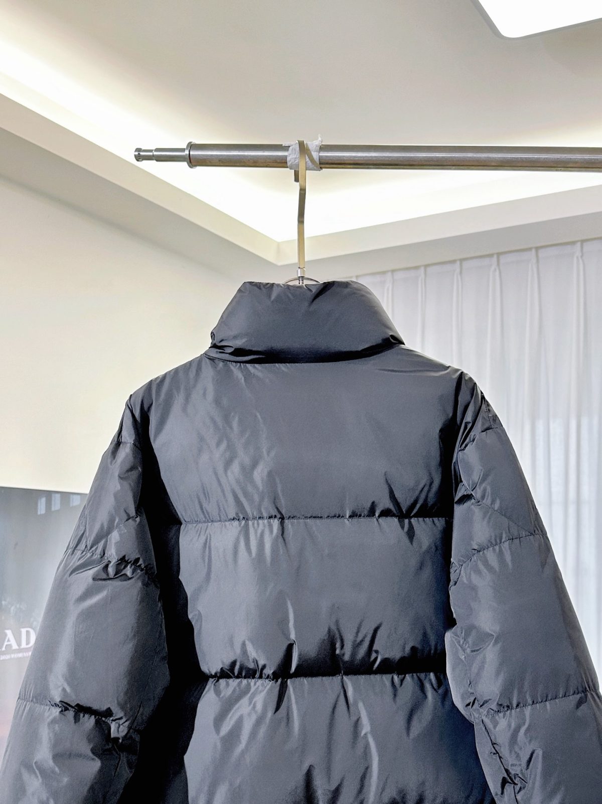 Prada Re-Nylon Down Jacket with Leather Trim - Image 4