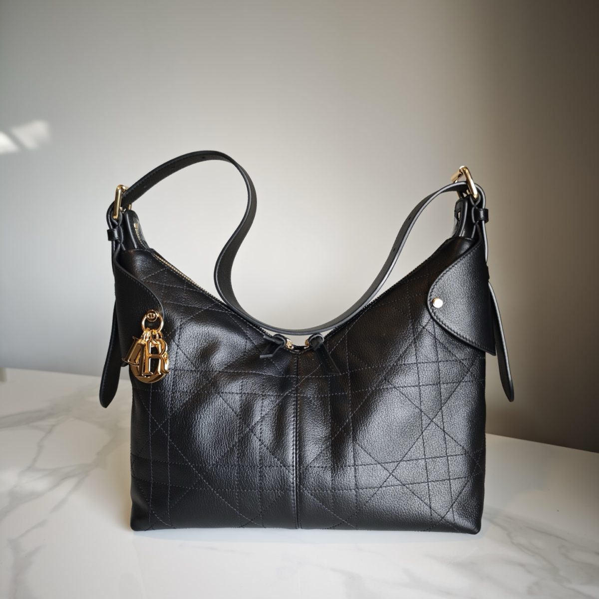 Dior Voyage Bag (Small & Medium / Cream White, Black) - Image 3