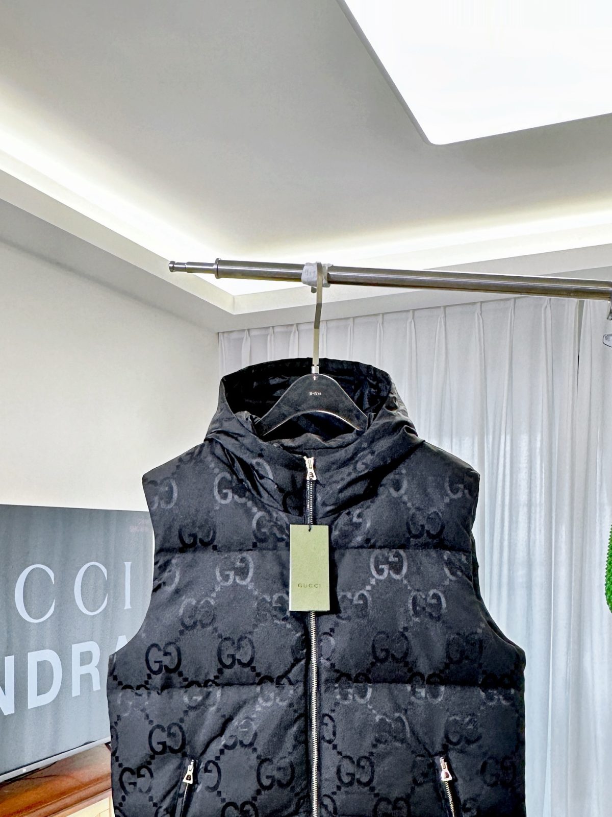 Gucci GG Monogram Padded Hooded Gilet - Image 2