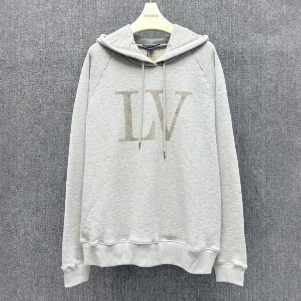 Louis Vuitton 25FW Crystal Logo Cotton Hoodie