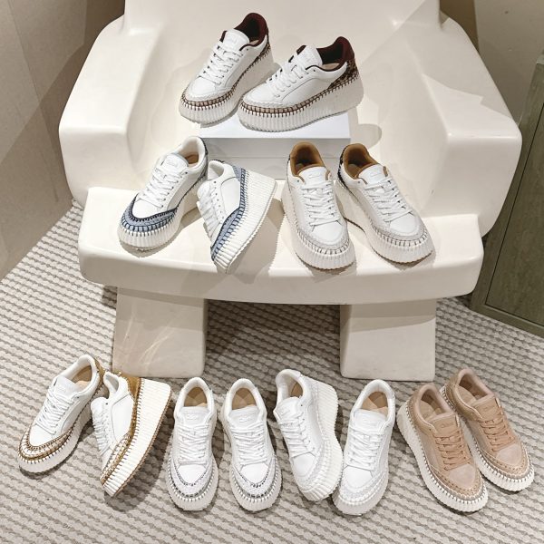 Chloé Thick-Soled Patchwork Sneakers | Spring-Summer 2025 Collection