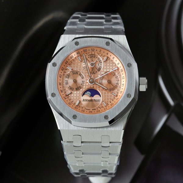 Audemars Piguet 26574 Replica Watches Salmon Dial Metal Wire 41mm