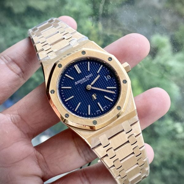 Audemars Piguet Replica Watch Royal Oak 15202OR Jumbo Blue Dial ZF Factory 39mm