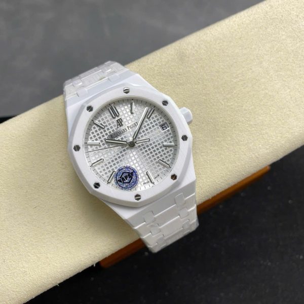 Audemars Piguet Royal Oak 15500 Best Copies Watch White Ceramic APS Factory 41mm