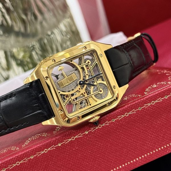 Cartier Replica Watch Santos WHSA0031 Quartz Leather Strap 31x43mm