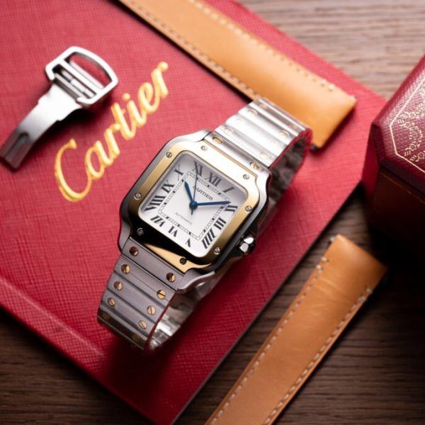 Cartier Replica Watch Santos Demi White Dial BV Factory 35.2mm