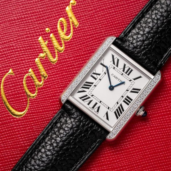 Cartier Fake Watch Tank Must W4TA0017 White Dial Leather Strap 33.7×25.5mm