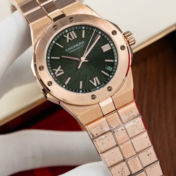 Chopard Alpine Eagle Rose Gold Replica Watch Dial Green GH Factory 41mm
