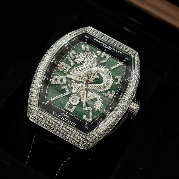 Franck Muller Replica Watches Vanguard Dragon V45 Green ABF Factory 45mm