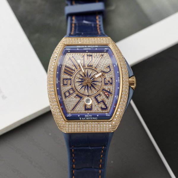 Franck Muller V45 Replica Watch Blue Dial ABF Factory 45mm