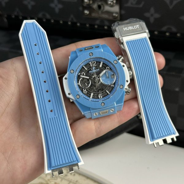 Hublot Best Replica Watch Big Bang Unico Ceramic Sky Blue BBF Factory 42mm