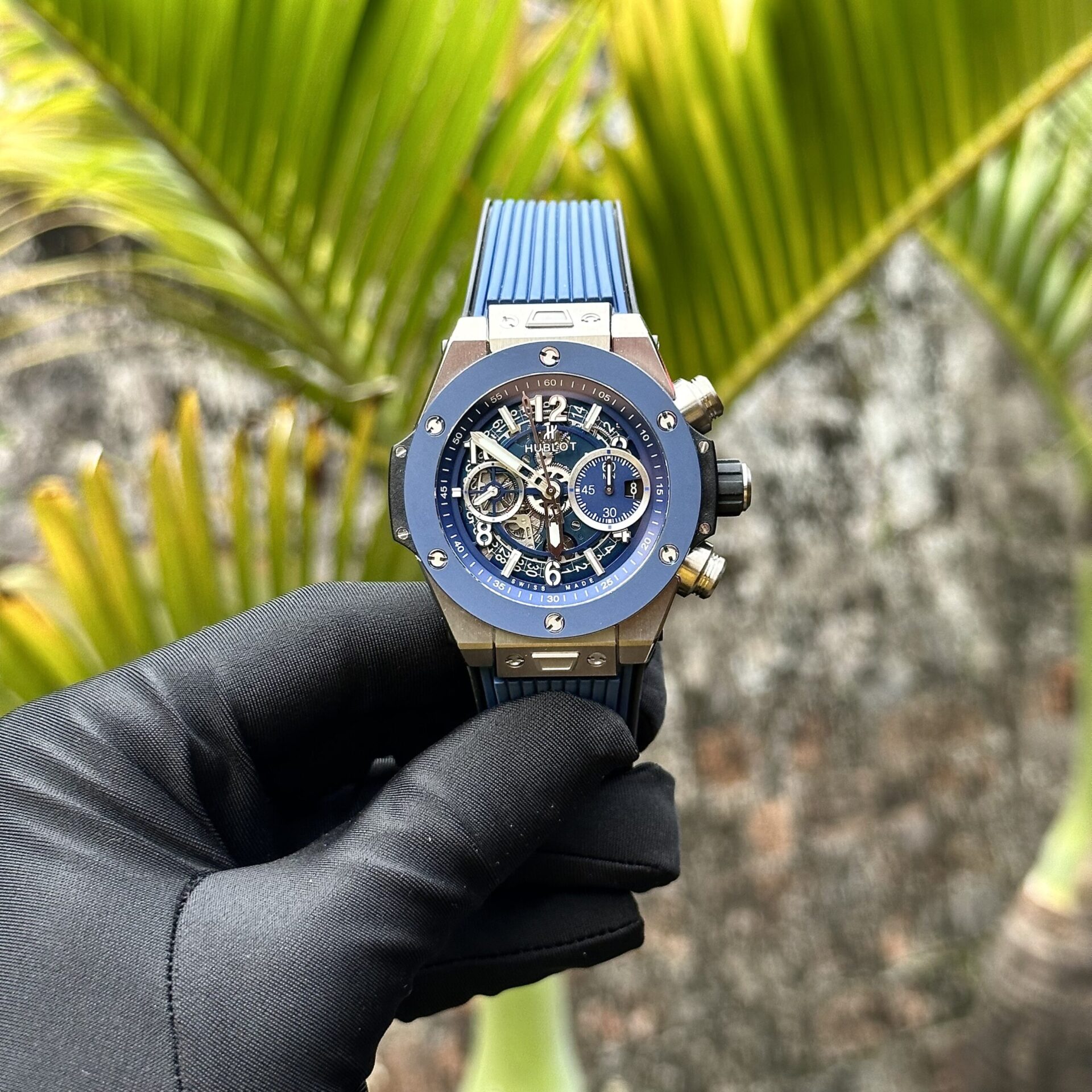 Dong-Ho-Hublot-Big-Bang-Unico-Titanium-Replica-11-Mau-Xanh-44mm-6-scaled-1.jpg Hublot Replica Watch Big Bang Unico Titanium Blue Dial Rubber Strap 44mm - Image 1