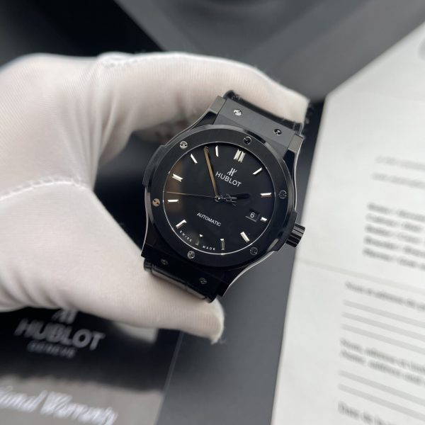 Hublot Classic Fusion Ceramic Clone Watch Black Dial HB Factory 42mm