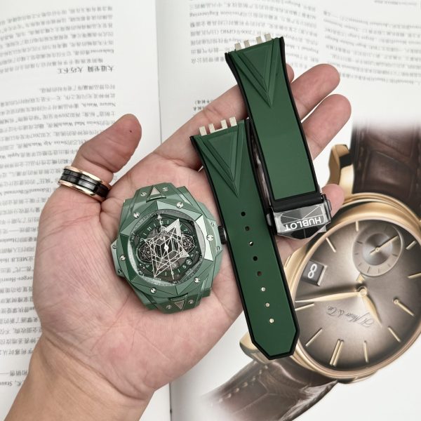 Hublot Best Replica Watch Big Bang Sang Bleu II Green Ceramic BBF 45mm