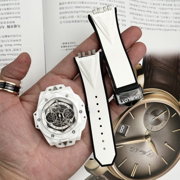 Hublot Best Replica Watch Big Bang Sang Bleu II White Ceramic BBF 45mm
