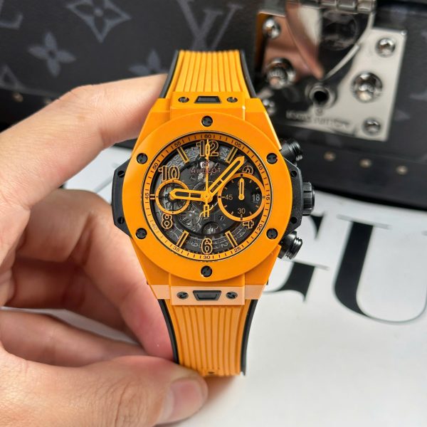 Hubot Big Bang Unico Orange Ceramic Best Replica Watch BBF Factory 42mm