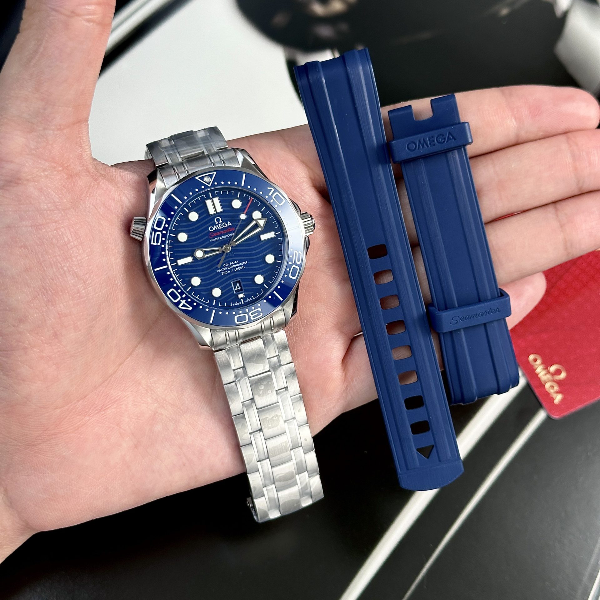 Dong-Ho-Omega-Seamaster-Replica-11-Mat-Xanh-Duong-VSF-1.jpg Omega Replica Watches Seamaster Blue Dial VS Factory 42mm - Image 1