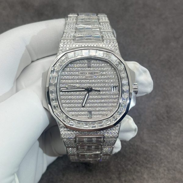 Patek Philippe Best Replica Watch Nautilus 5719 Custom CVD Diamond And White Gold 40mm