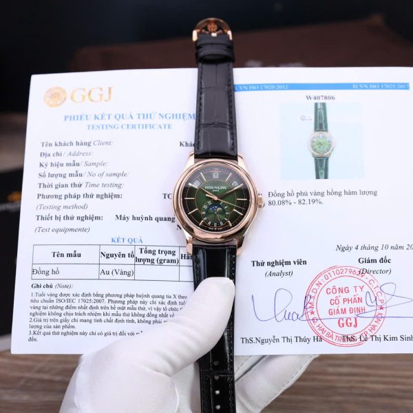 Patek Philippe Replica Watch Complications 5205R Green Dial Gold Wrapped 40mm