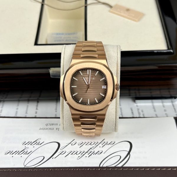 Patek Philippe Best Replica Watch Nautilus 5711 Gold Wrapped Brown Dial 3K Factory 40mm