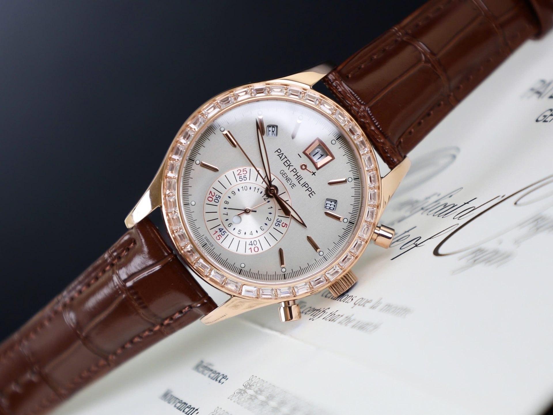Dong-Ho-Patek-Philippe-Rep-11-Complications-5961R-Dinh-Da-Nha-May-TW-4.jpg Patek Philippe Replica Watch Complications 5961R Rose Gold TW Factory 40.5mm - Image 1