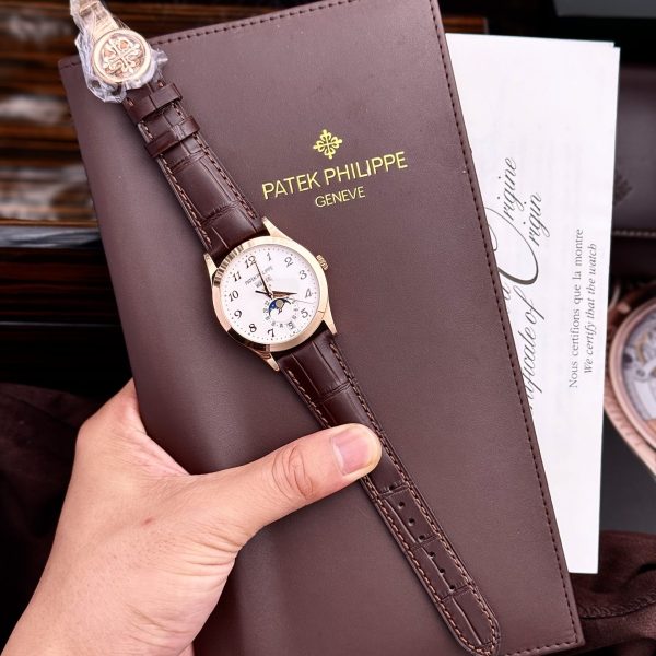 Patek Philippe Replica Watches Complications 5396R White Dial Leather Strap 38.5mm