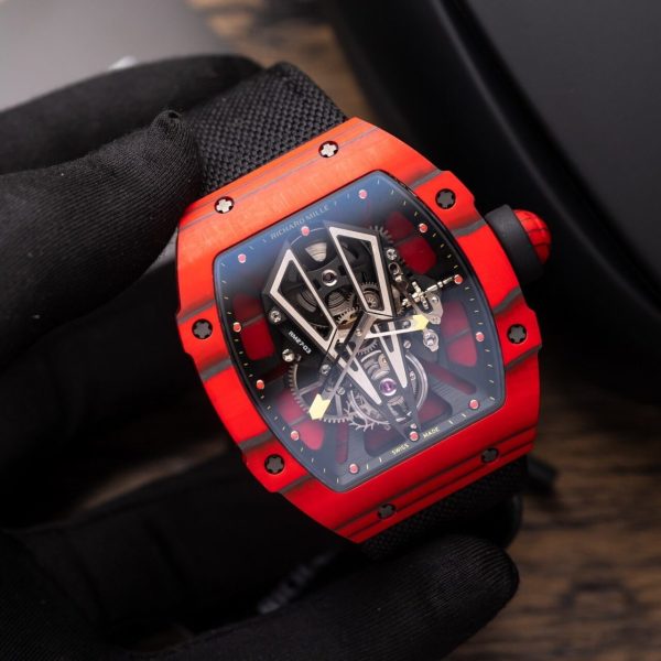 Richard Mille Replica Watch RM27-03 Tourbillon Rafael Nadal Red Carbon 44mm