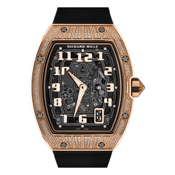 Richard Mille RM67-01 Skeleton Dial Ultra-Thin 18K Gold Wrapped & Natural Diamonds Best Refined 38.7mm