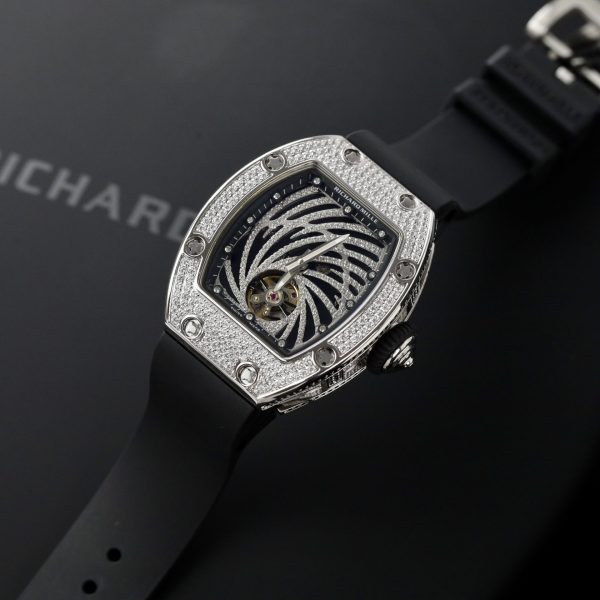 Richard Mille Replica Watch RM51-02 Rhinestone Rubber Strap 40mm