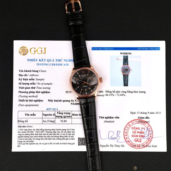 Rolex Cellini 50515 Black Dial Replica Watches Custom 18K Gold Wrapped 39mm