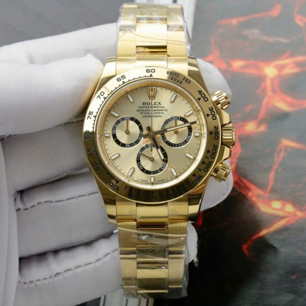 Rolex Best Replica Watch Daytona 126508 Yellow Dial Oyster Strap 40mm