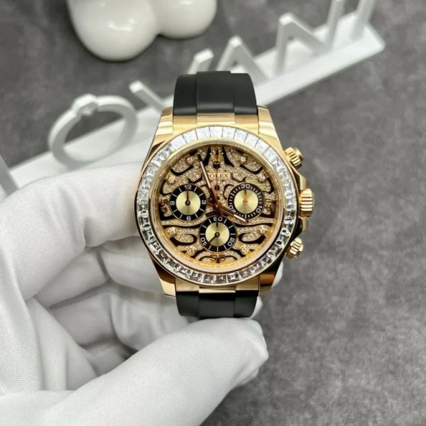 Rolex Solid Gold Watch and Diamonds Daytona 116588TBR Eye Of Tiger 40mm