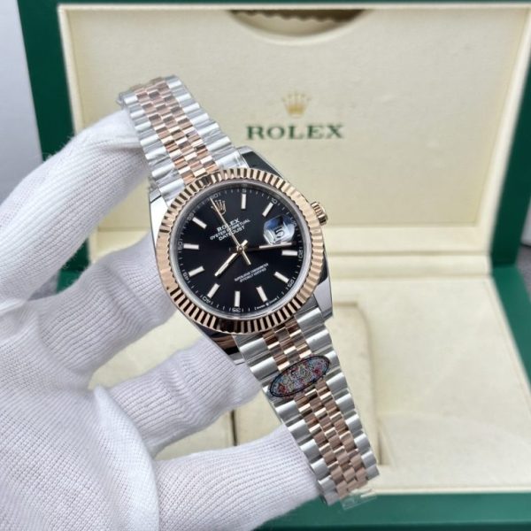 Rolex Replica Watch DateJust 126331 Demi Rose Gold Black Dial Clean Factory 41mm