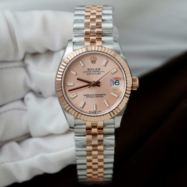 Rolex DateJust Imitation Luxury Watches Pink Dial Jubilee Strap THB Factory 31mm